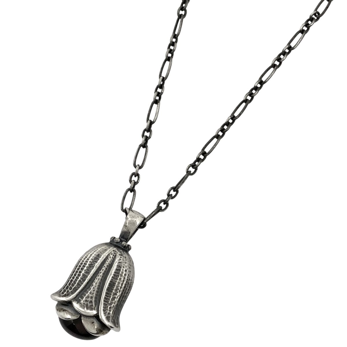 ジョージジェンセン Georg Jensen デザイン ネックレス 2007 ガーネット ネックレス シルバー925 シルバー レディース