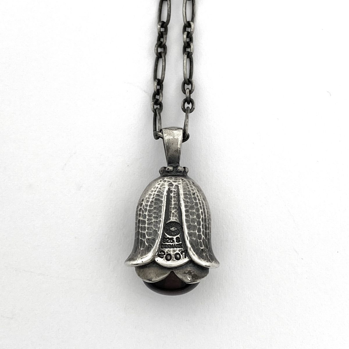 ジョージジェンセン Georg Jensen デザイン ネックレス 2007 ガーネット シルバー925 シルバー レディース