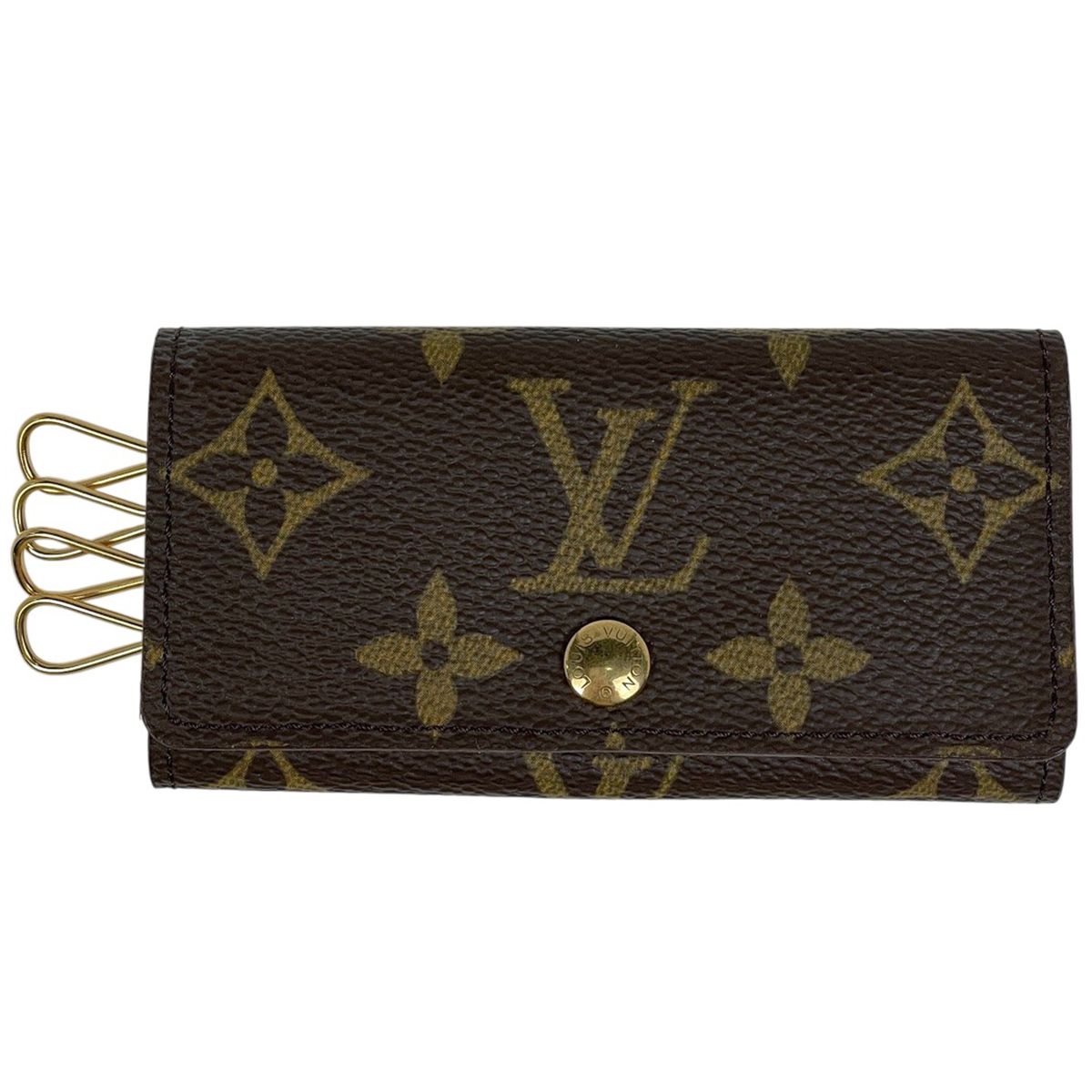 ルイ ヴィトン Louis Vuitton ミュルティクレ 4 鍵入れ キーホルダー キーフック キーケース モノグラム ブラウン M62631 レディース