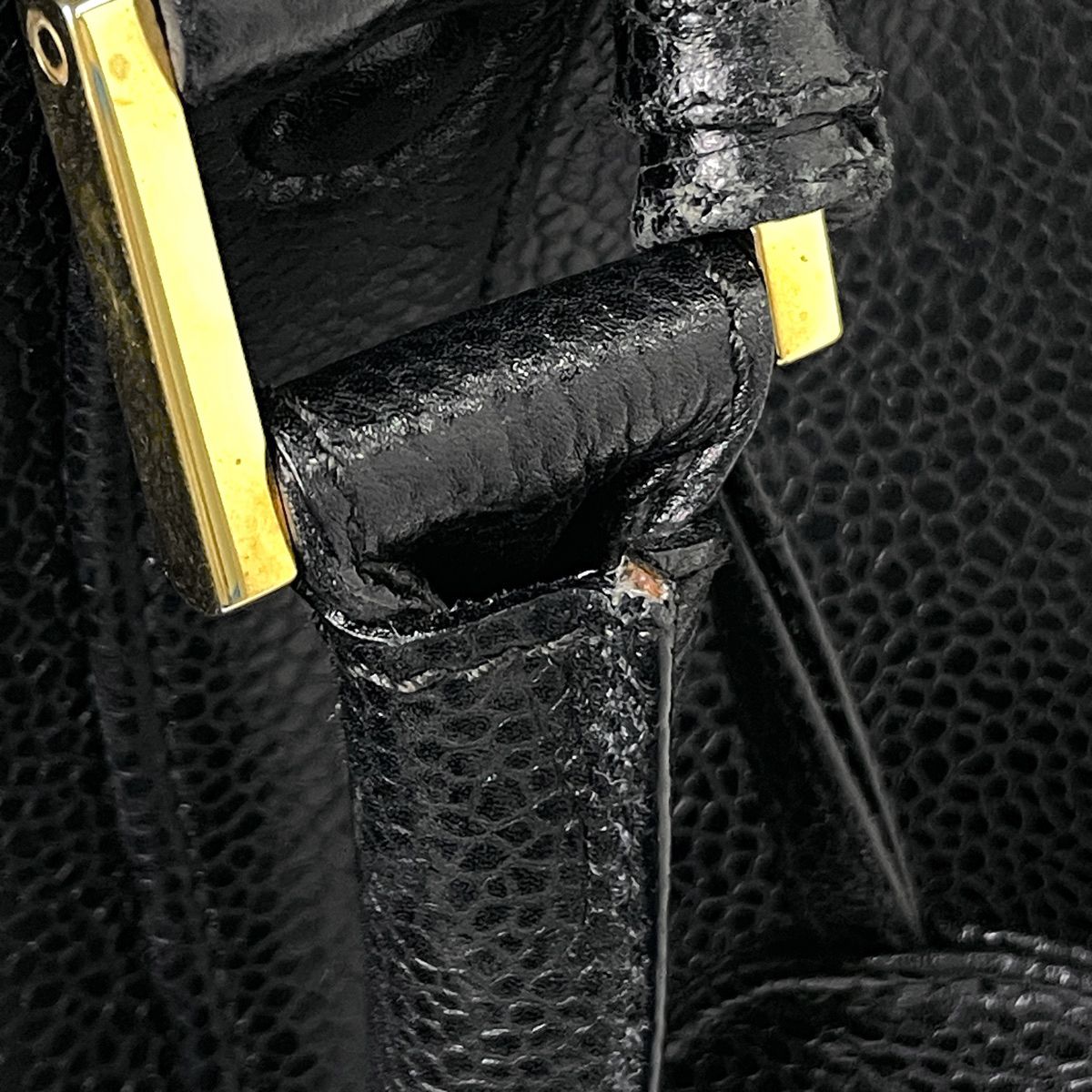 ハンドバッグ キャビアスキン