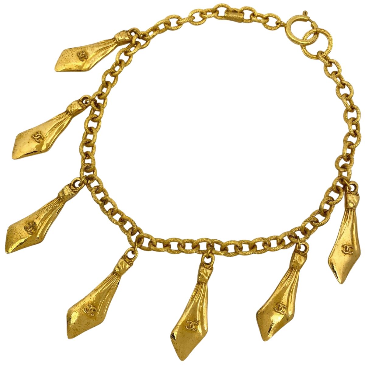 シャネル CHANEL ココマーク ネックレス ネクタイモチーフ ネックレス GP ゴールド レディース