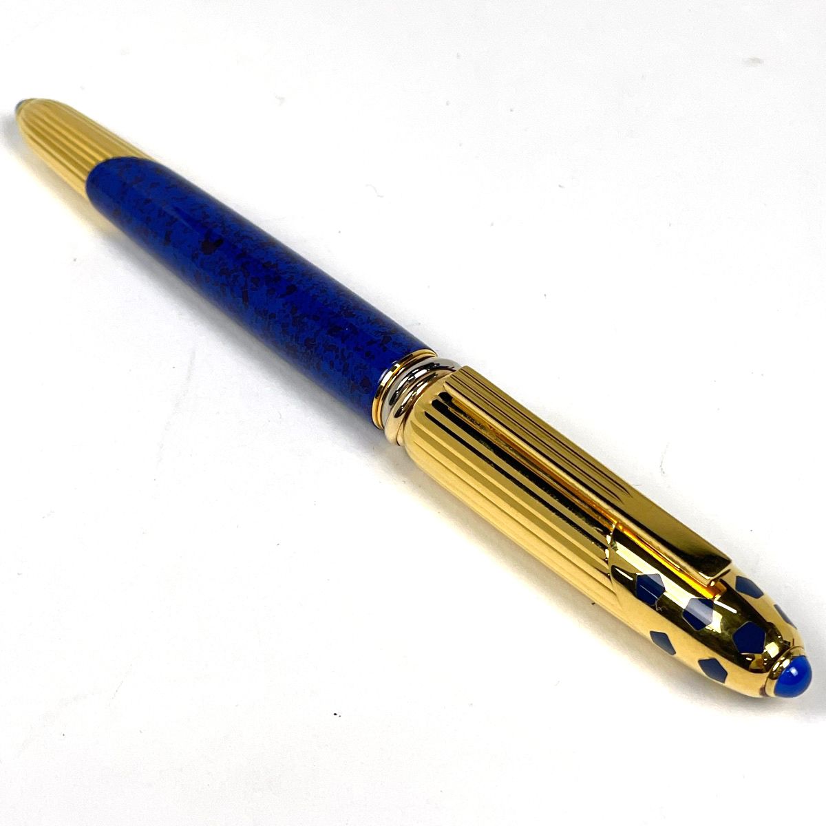 カルティエ CARTIER パンテール ドゥ カルティエ 万年筆 トリニティ 筆記用具 文房具 両用式 万年筆 メタル 750 ブルー ゴールド レディース
