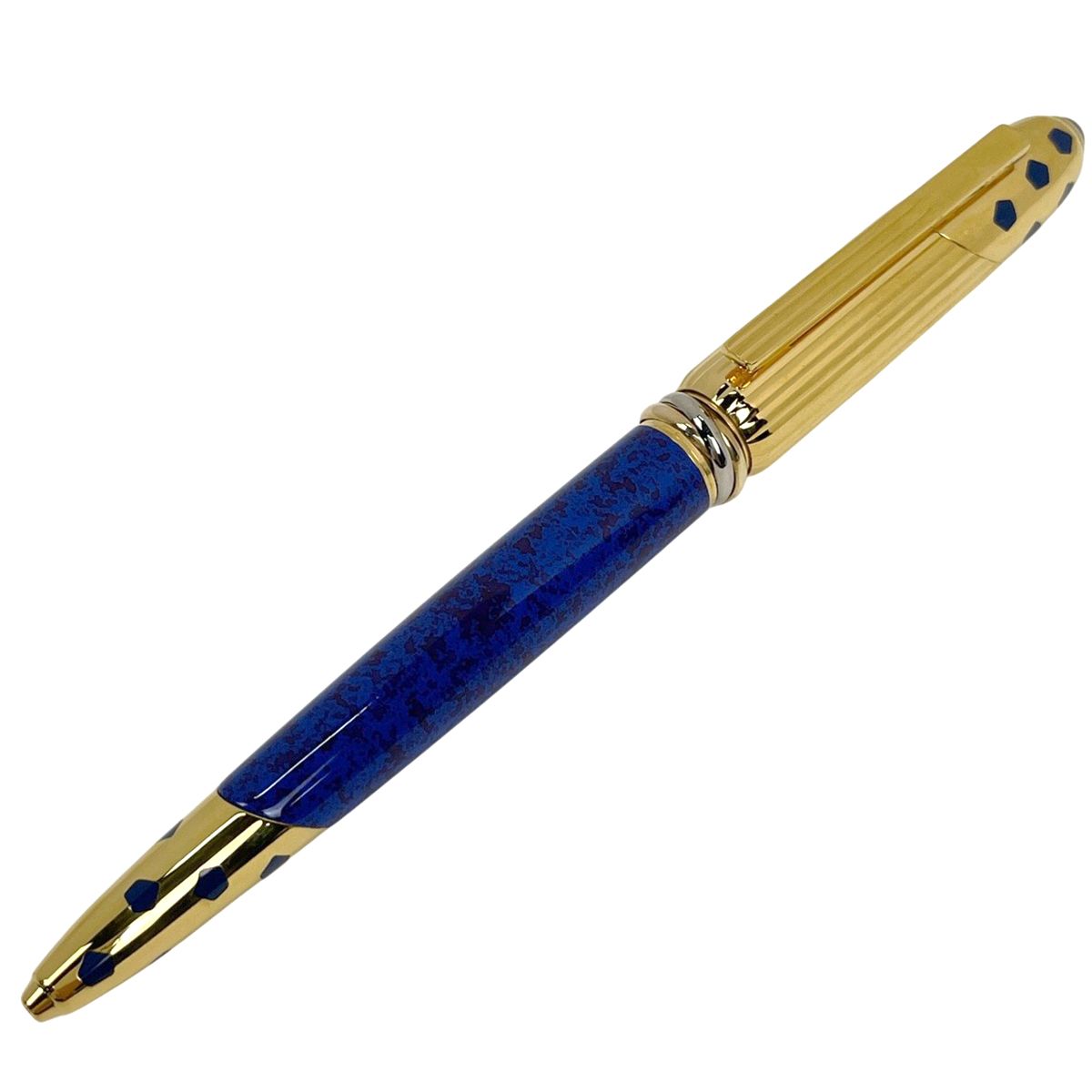 カルティエ CARTIER パンテール ドゥ カルティエ ボールペン トリニティ 筆記用具 ボールペン メタル ブルー ゴールド レディース