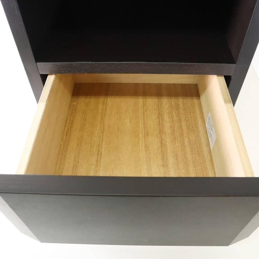 日本ベッド ナイトテーブル ベッドサイドテーブル ダークブラウン 引き出し付き2 Amazon.co.jp: 日本製 ナイトテーブル 幅40cm ダークブラウン 2口