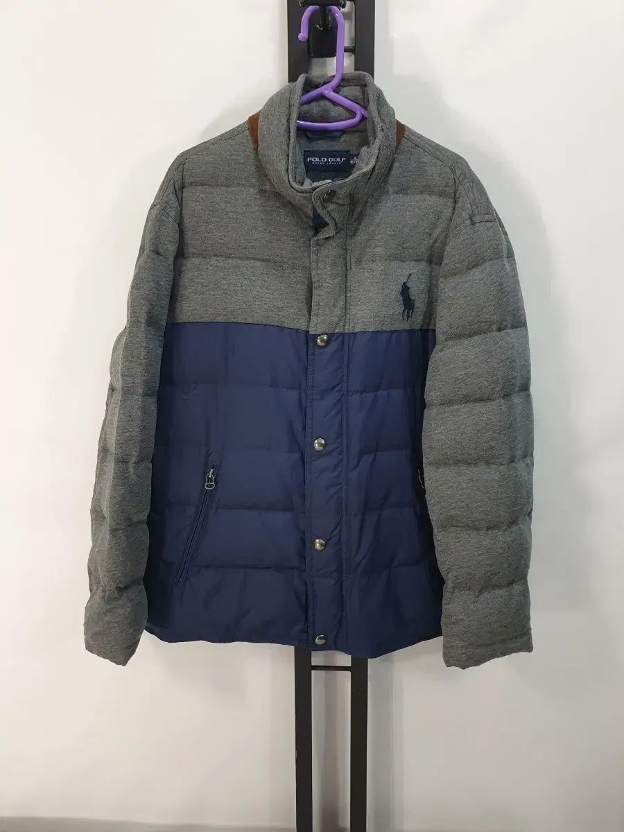 ポロ ゴルフ ダウン BIGポニー ダウン ジャケット グレー ネイビー xl