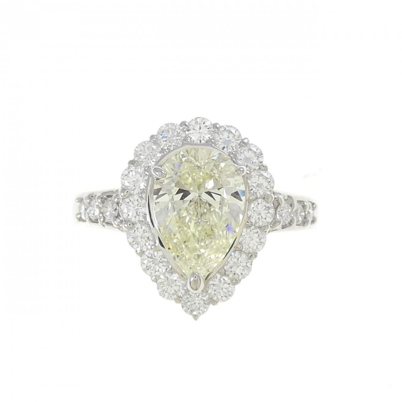☆展示品☆ K18 Pt900台 0.09ct ダイヤモンドリング サイズ11号 