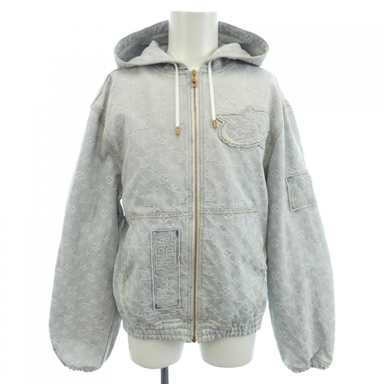 ルイヴィトン LOUIS VUITTON NBAジップスルーフーディ デニムジャケット