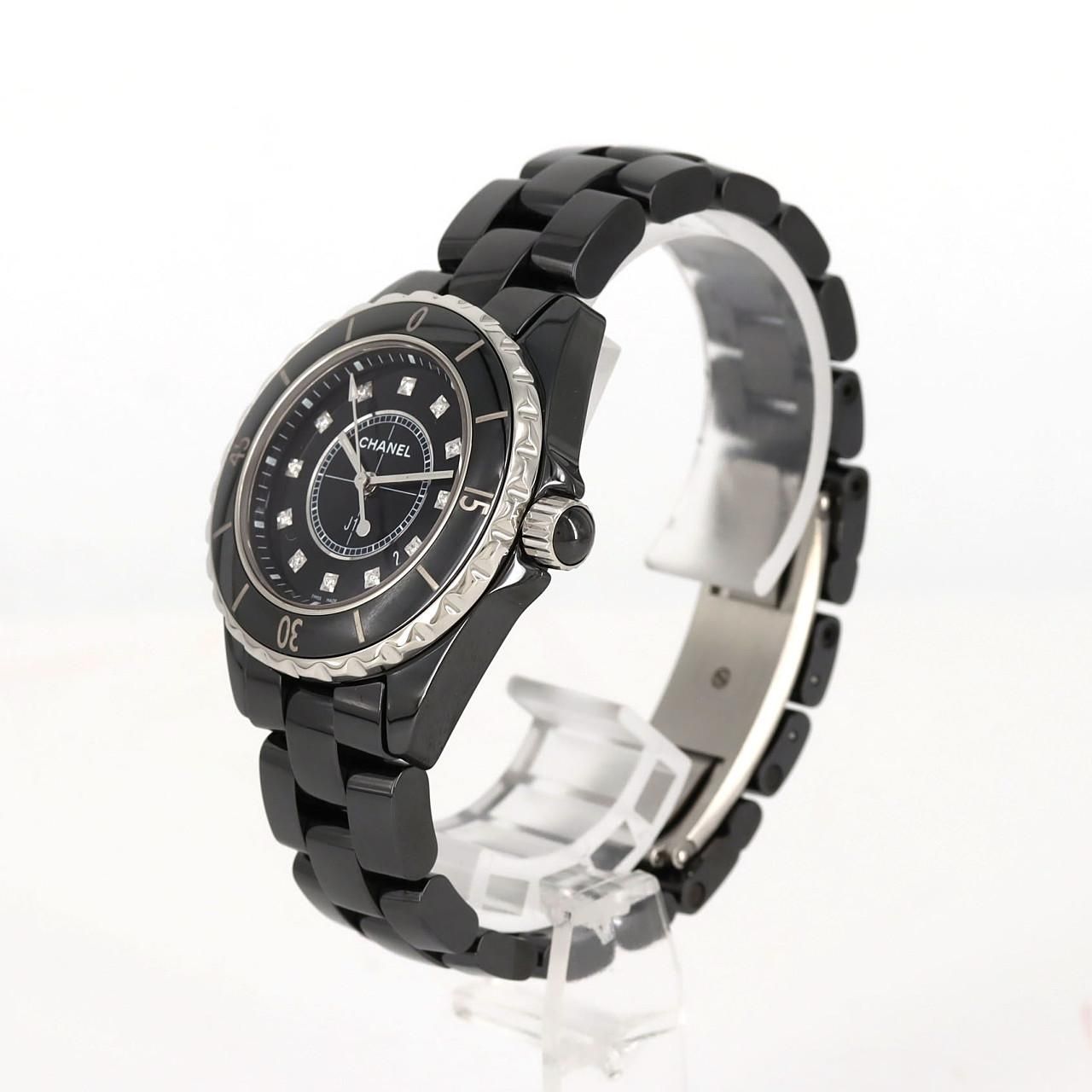 シャネル J 12 33 mmセラミック･12 P H 1625 セラミック クォーツ