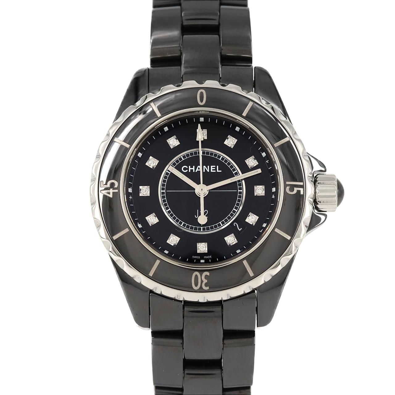 シャネル J12 33mmセラミック・12P H1625 セラミック クォーツ