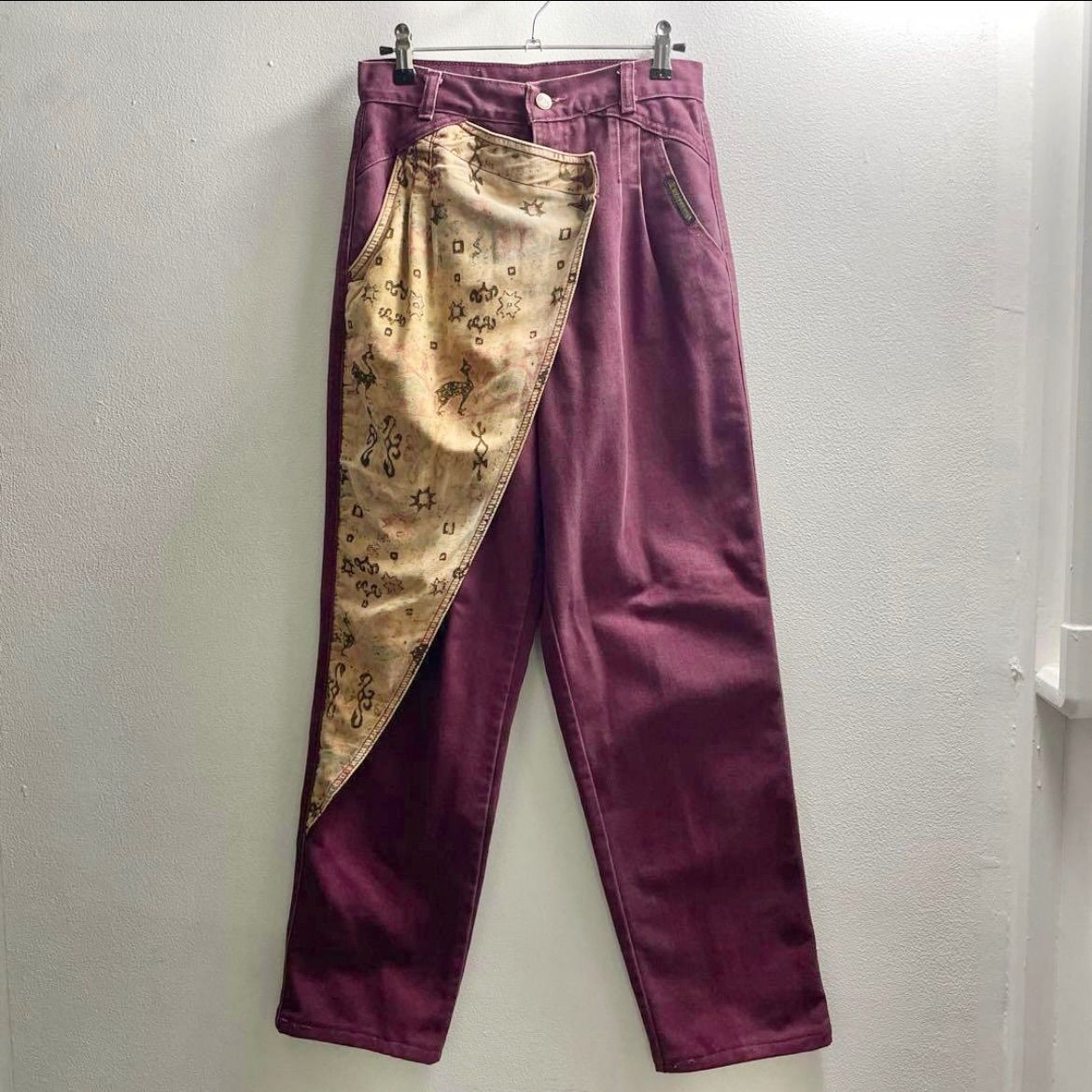 -USA 90s 変形 デニム パンツ アメリカ ジーンズ ヴィンテージ 色