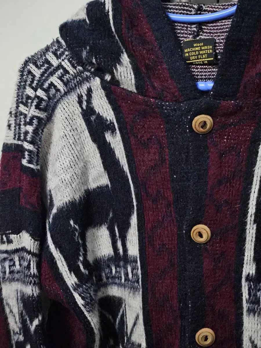 RAMOS ECUADOR ウール フード ニット ジップアップ