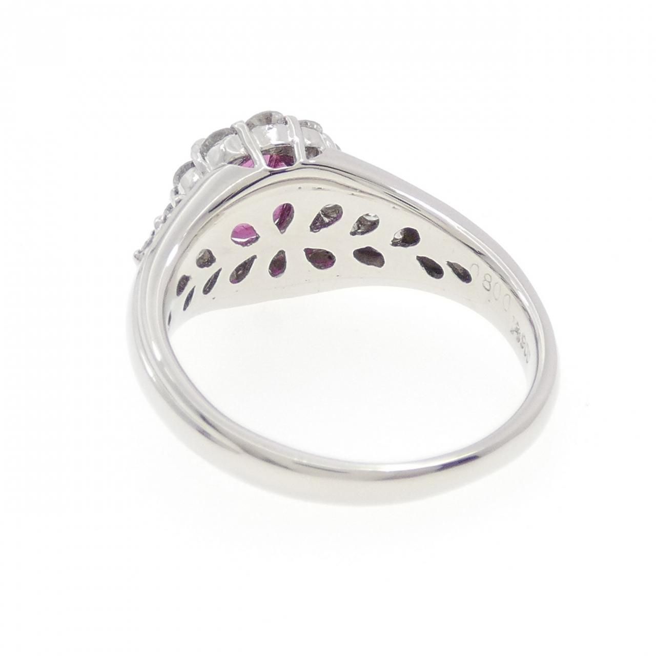  PT 900 ルビー リング 0.800 CT リング 指輪 アクセサリー