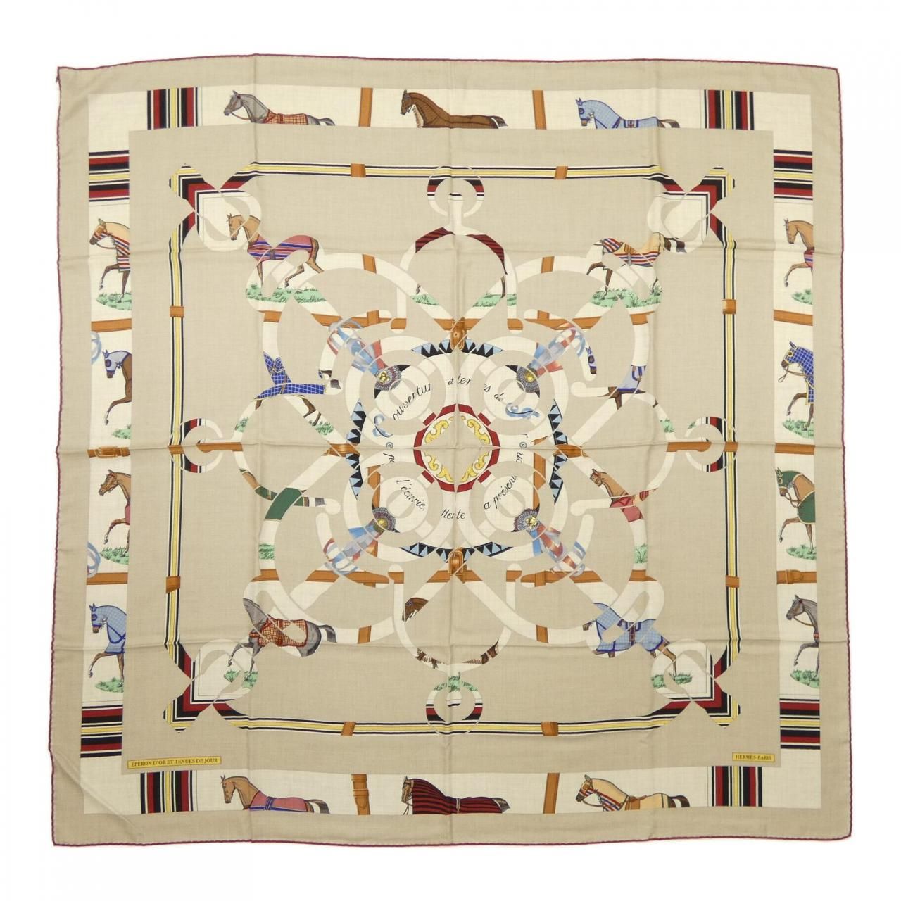 エルメス HERMES EPERON D OR ET TENUES DE JOUR H244216S カレジェアン140 ショール