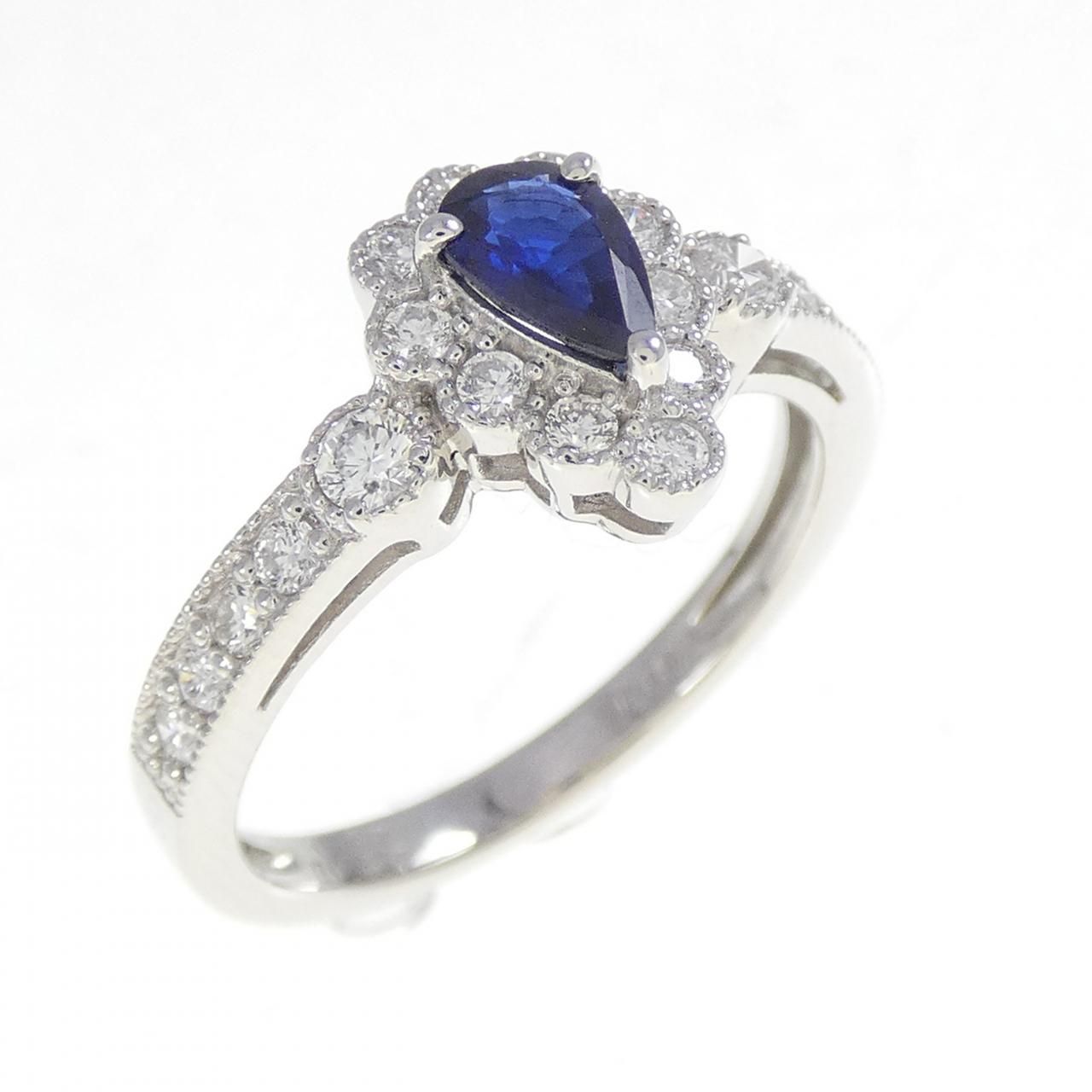PT950 サファイヤ リング 0.37CT