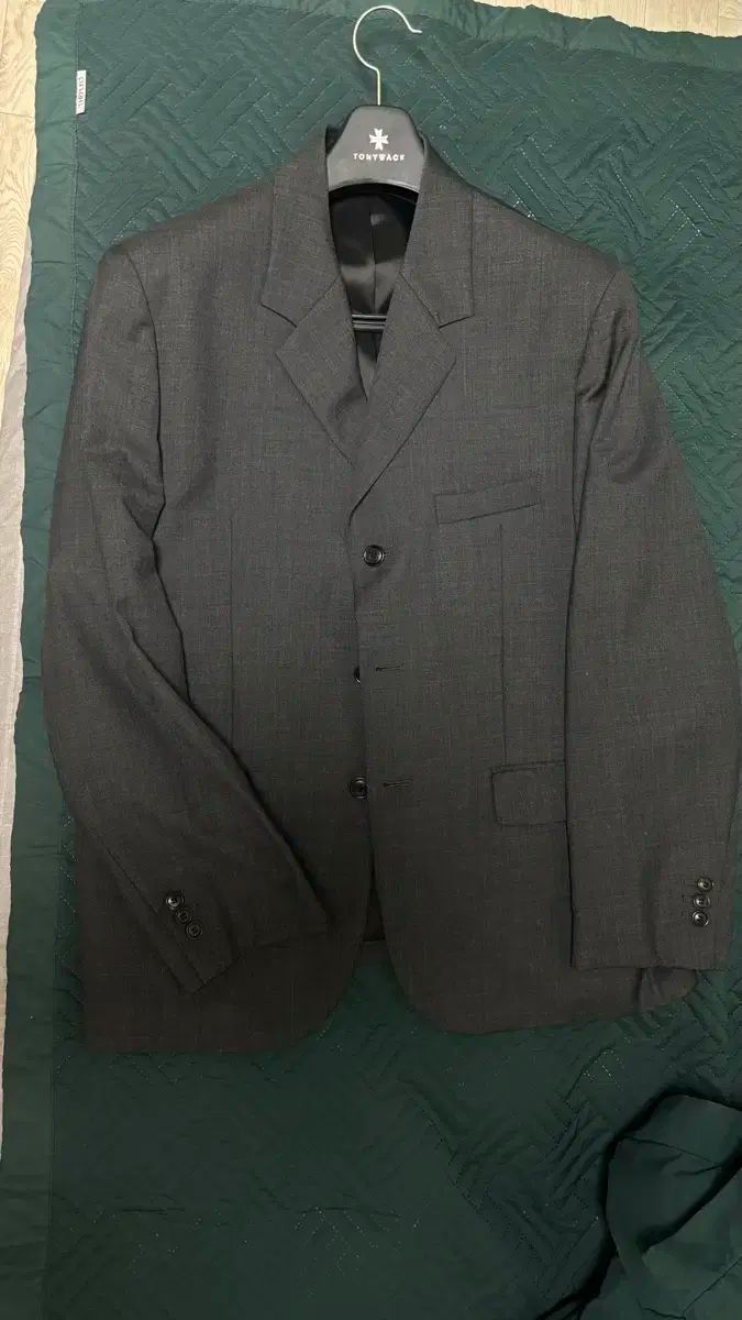 トニーウェック 3ボタン ブレーザー グレー 105