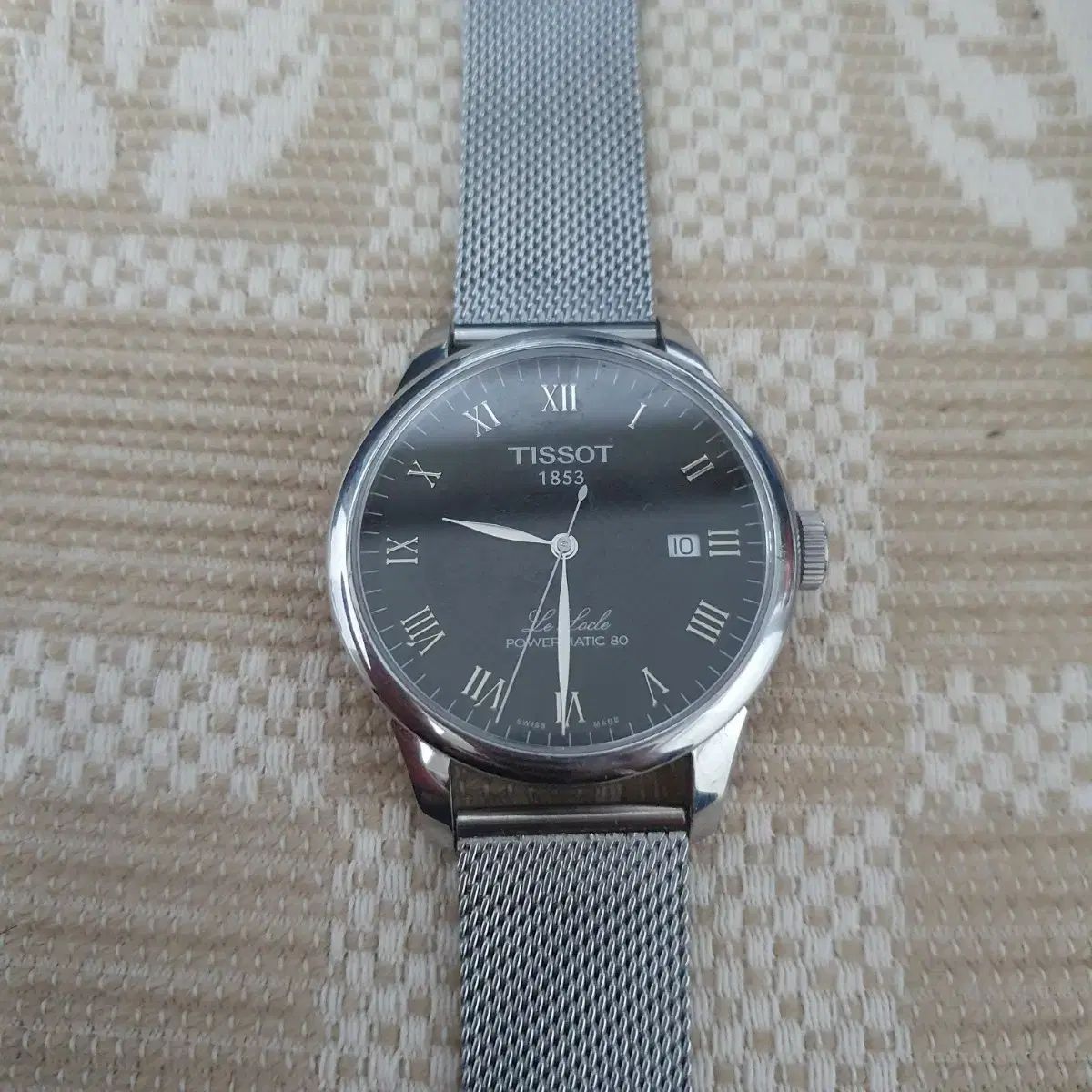  A級 TISSOT ル ロックル パワーマティック80 柄物 自動巻き時計 腕時計(アナログ)