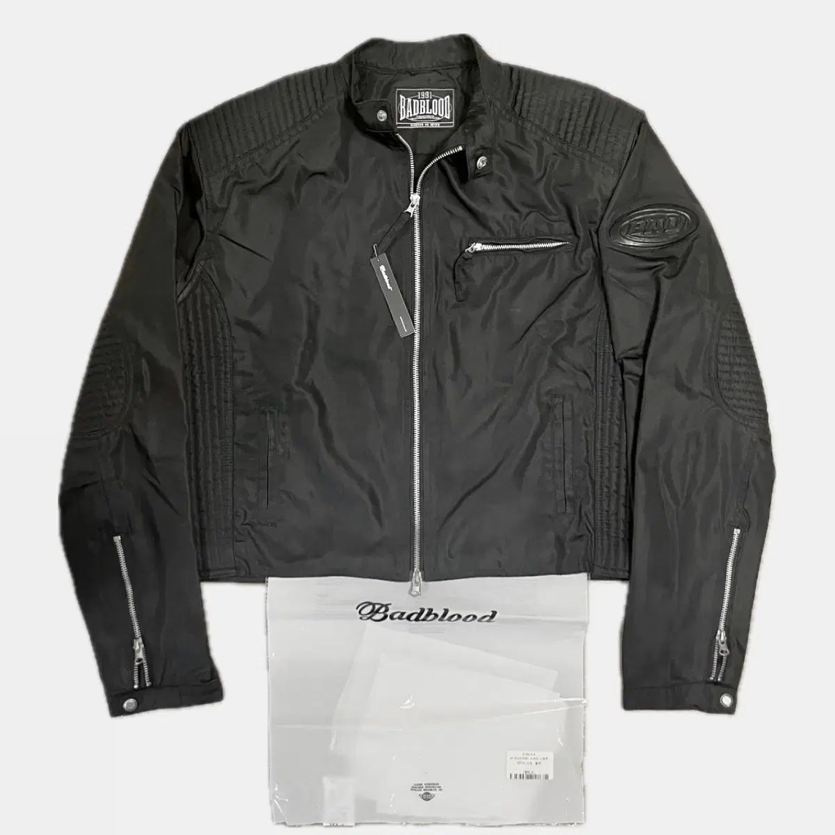BADBLOOD スカード レーサー クロップド バイカー ライダー ジャケット