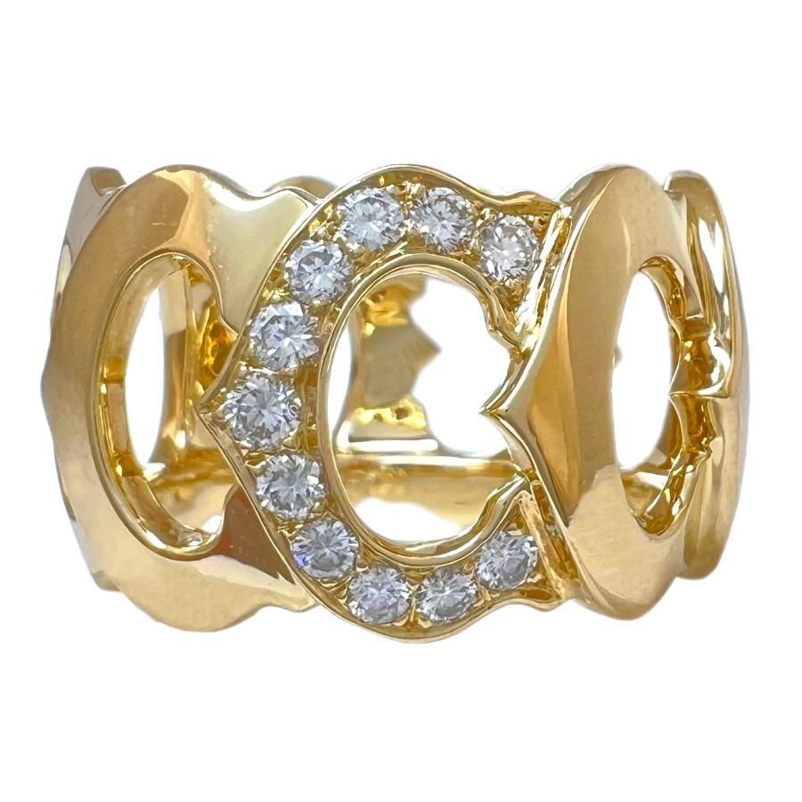 CARTIER カルティエ リング C ドゥ ダイヤモンド K 18 YG 750 49 9号 指輪