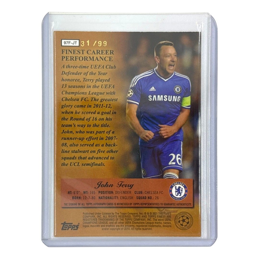 TOPPS サッカーカード FINEST JOHN TERRY CHELSEA 31 99 97 F JT IT 1