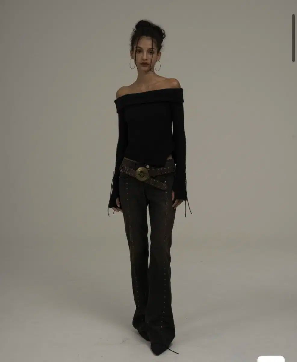 ミッドナイトムーブ ribet ブーツカット パンツ black