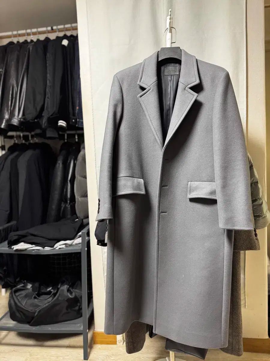 M JILLSTUART NEWYORK ジルスチュアートニューヨーク ウールカシミア シングルコート グレー