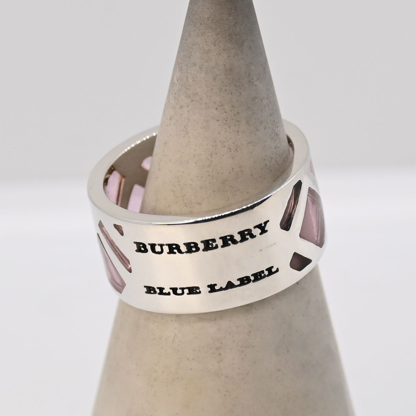 研磨済 BURBERRY BLUE LABEL シルバー リング 11号 SV925 バーバリー