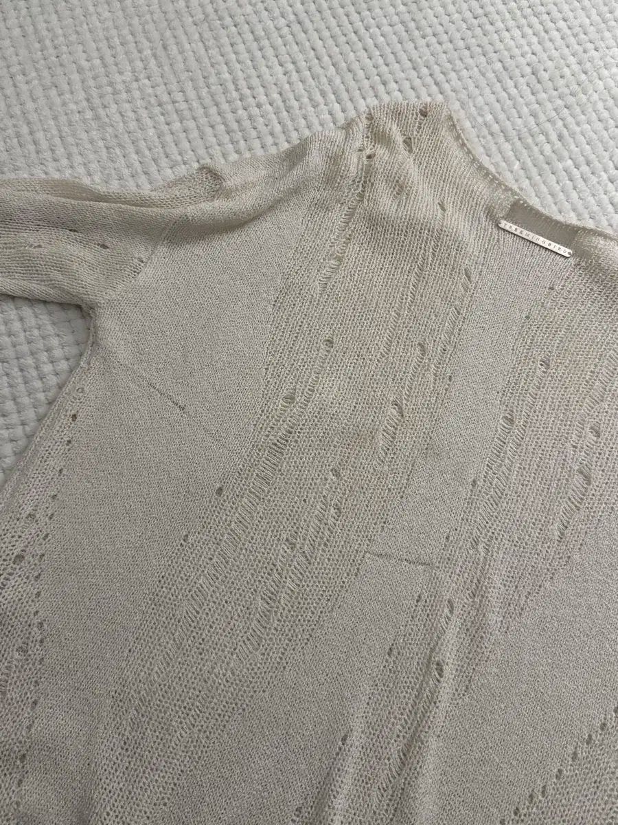 トリミングバード シースルーニット アイボリー