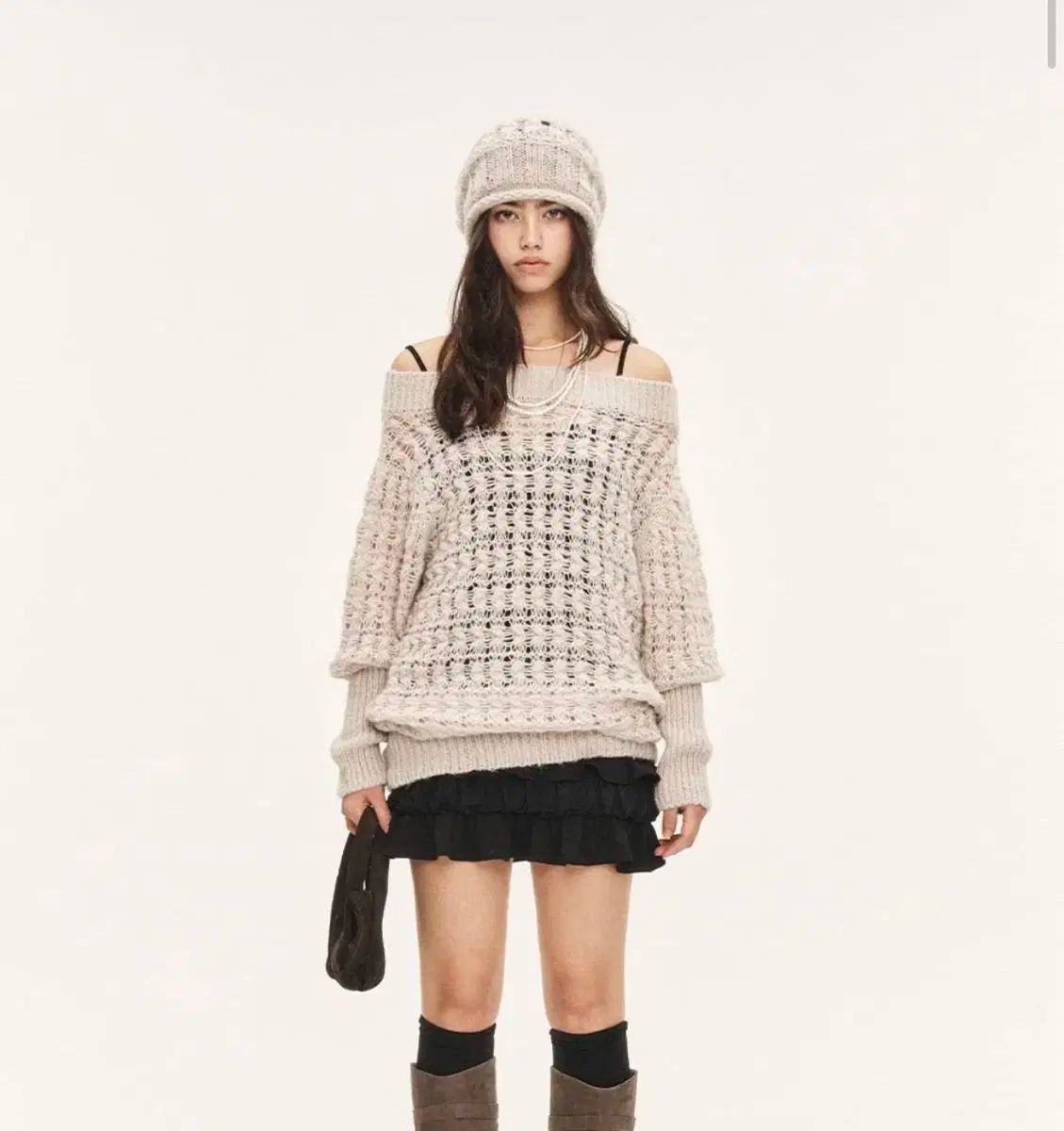 スリータイムズ 멜로우 탑 ベ이지 mellow top