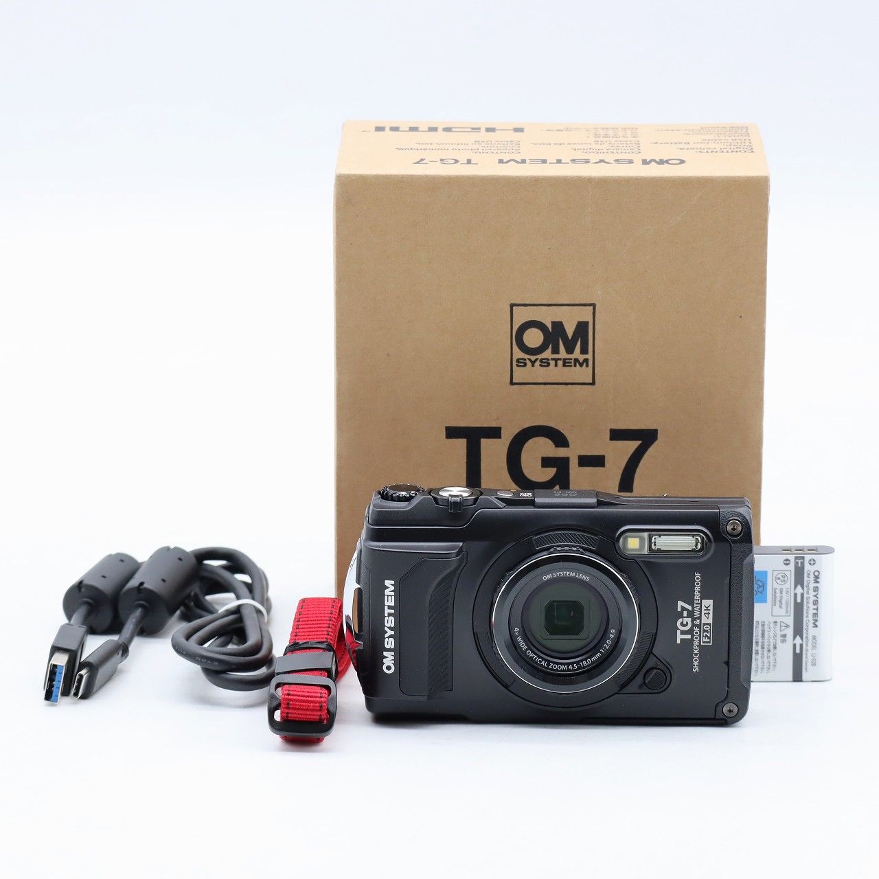 OM SYSTEM Tough TG-7 ブラック 防水 耐衝撃タフネスカメラ 登山 海 アウトドア撮影に最適な4K対応モデル