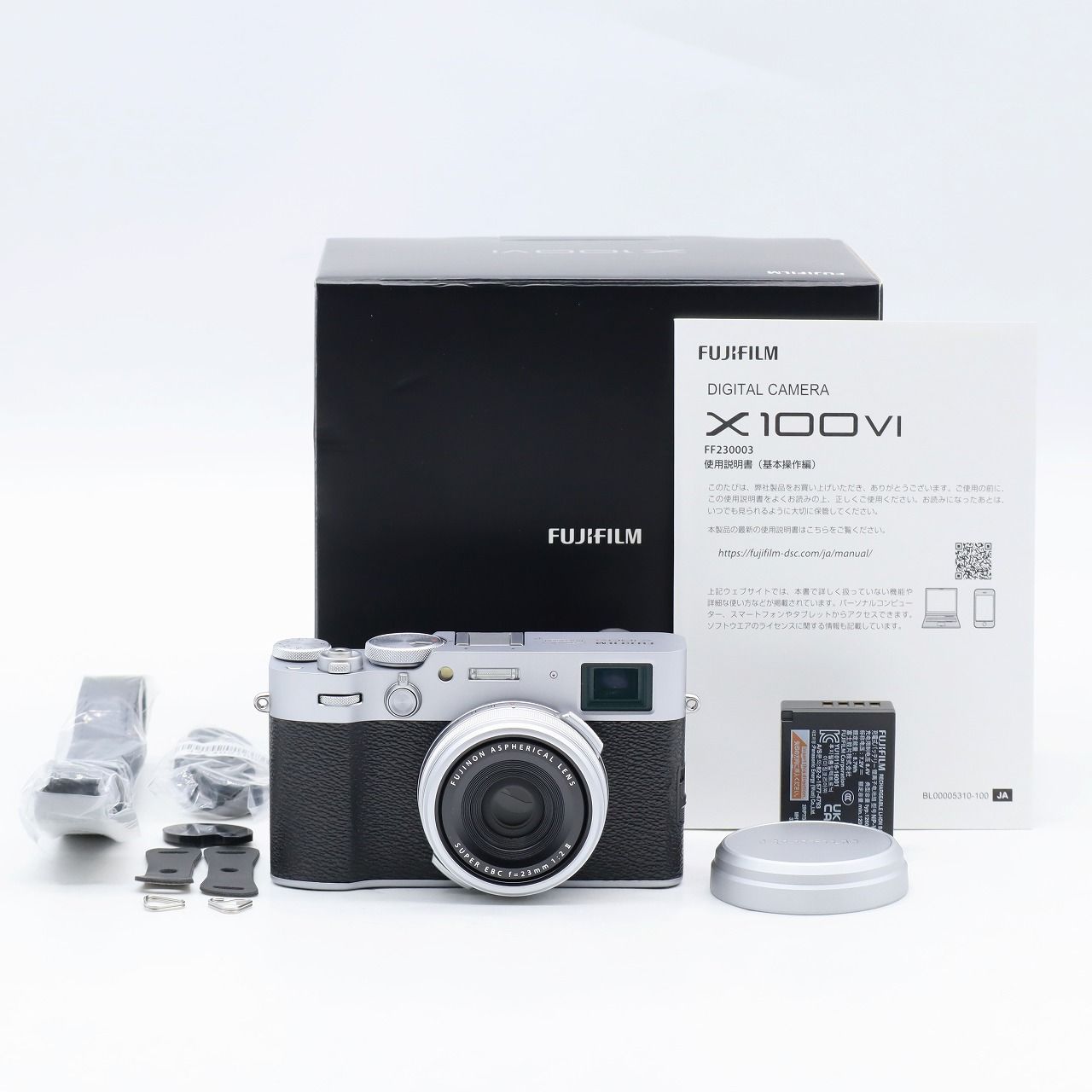 FUJIFILM フジフイルム X100VI デジタルカメラ シルバー 40MP X-Trans CMOS 5 HR 手ぶれ補正 高速AF 6.2K動画 Wi-Fi搭載 スナップ撮影に最適