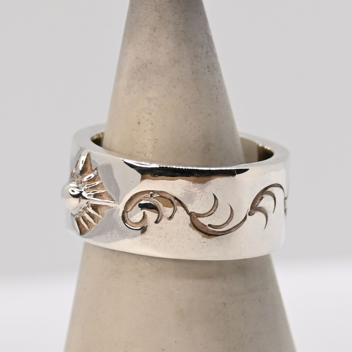 研磨済 ARIZONA DOM シルバー リング 14号 太陽神 唐草 silver 925 アリゾナフリーダム