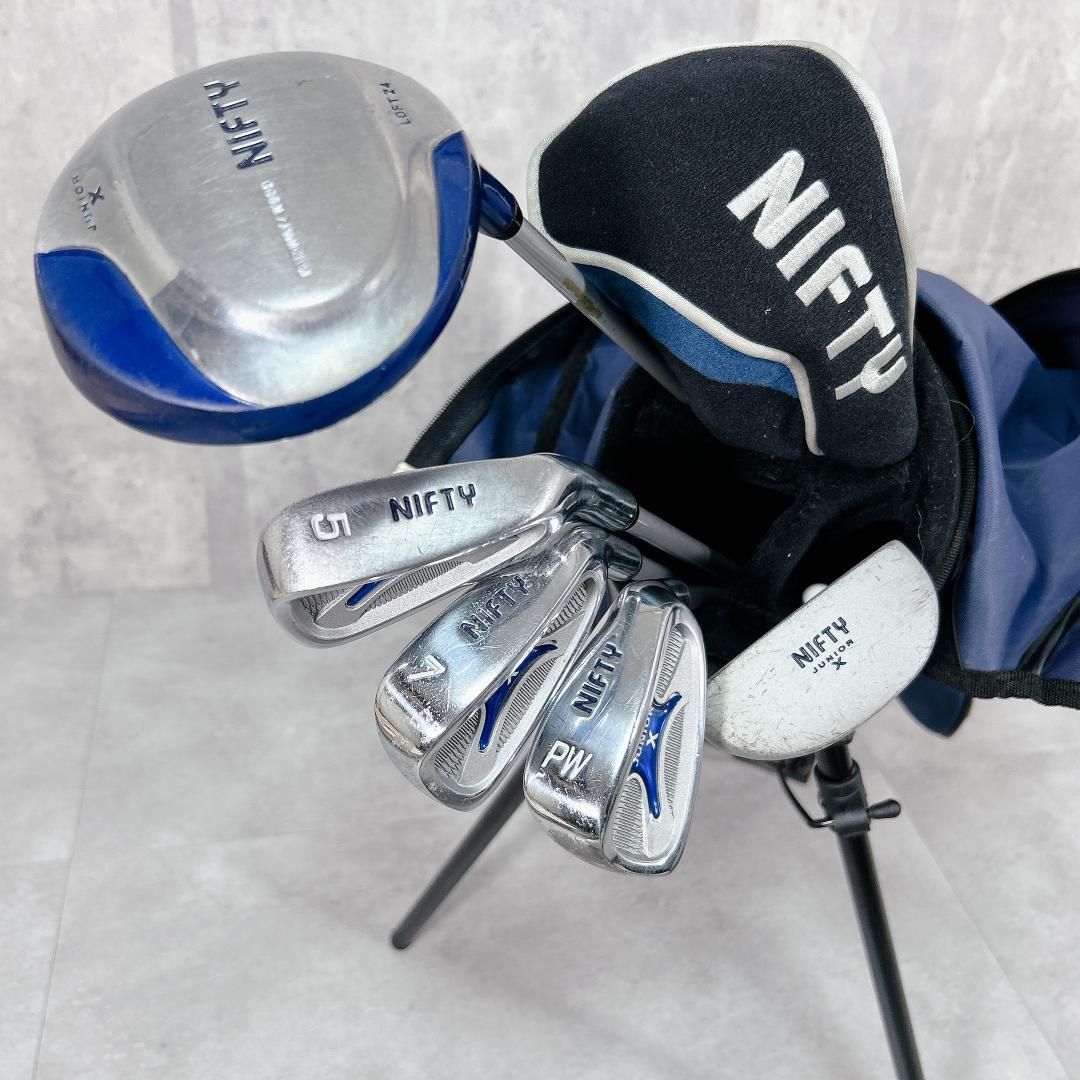V141 NIFTY ジュニア ゴルフ クラブ セット 青 黄 74cm V141 NIFTY ジュニア ゴルフ クラブ セット 青 黄 74cm - メルカリ
