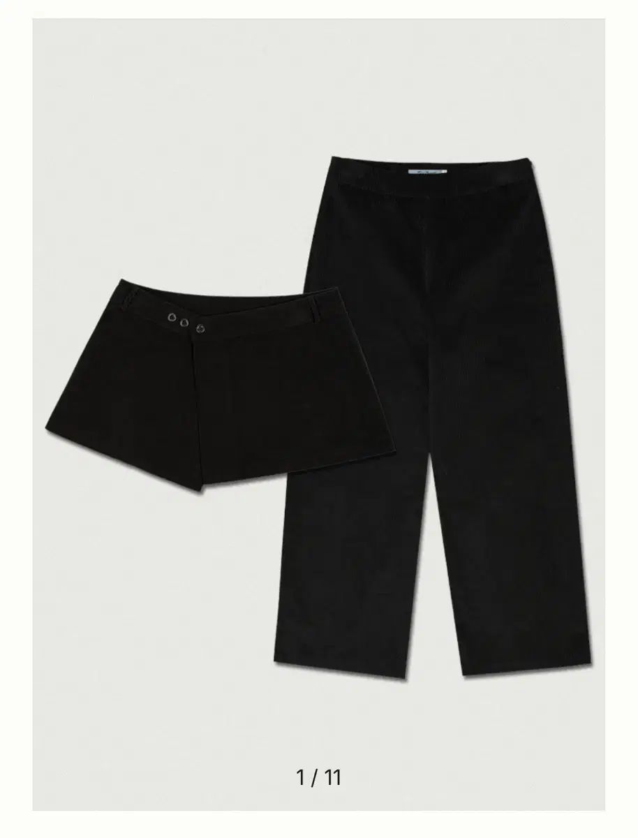 bymood Corduroy Skirt Pants black