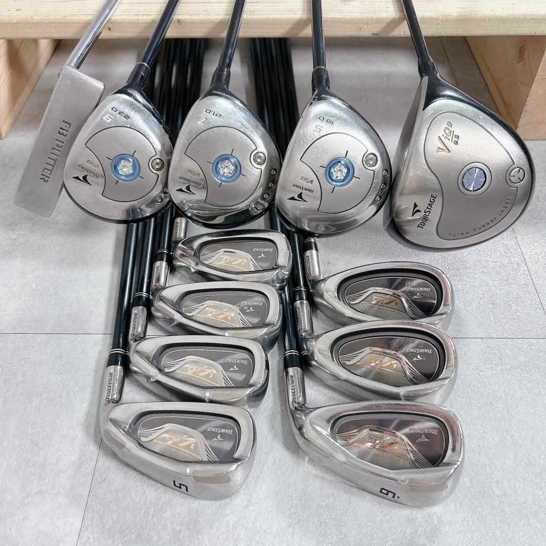 V197 ツアーステージ 他 メンズ ゴルフ クラブ セット 黒 初心者