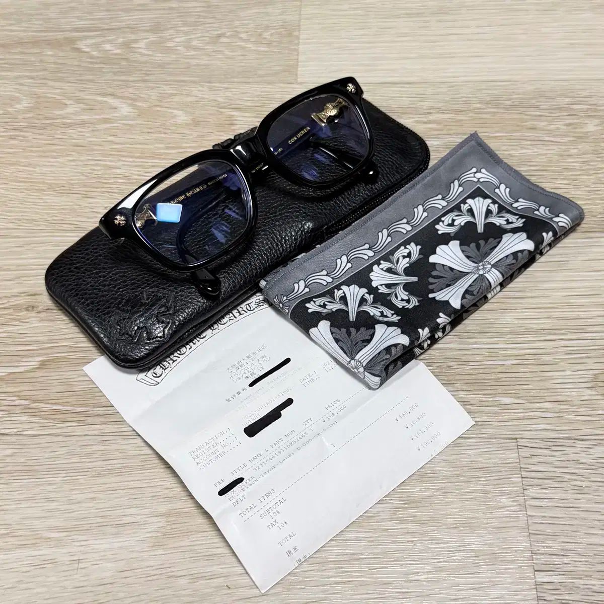 S 級 52mm CHROME HEARTS クロムハーツ COXURCURA メガネ ブラックGOLD 18k