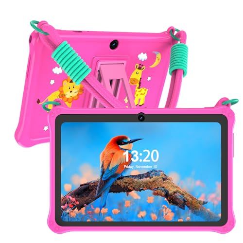 PRITOM プリトム キッズタブレット 7インチ YouTube Kids-Google キッズスペース対応 利用時間制限 落下防止 軽量ケース付き GMS認証 32GB ROM 3500mAh 1024 600IPS 誕生日プレゼント クリスマス 卒業