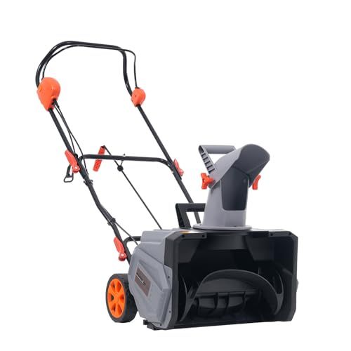 除雪機 電動除雪機 小型 家庭用 軽量 手押し 除雪幅46 cm 除雪高27 10 m電源ケーブル 小型除雪機 雪かき機 雪飛ばし機 除雪作業 雪処理 雪対策 グレー