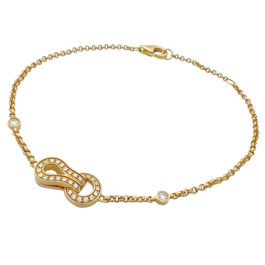 CARTIER カルティエ ブレス アグラフ ダイヤ チェーン 750 K18 YG イエローゴールド