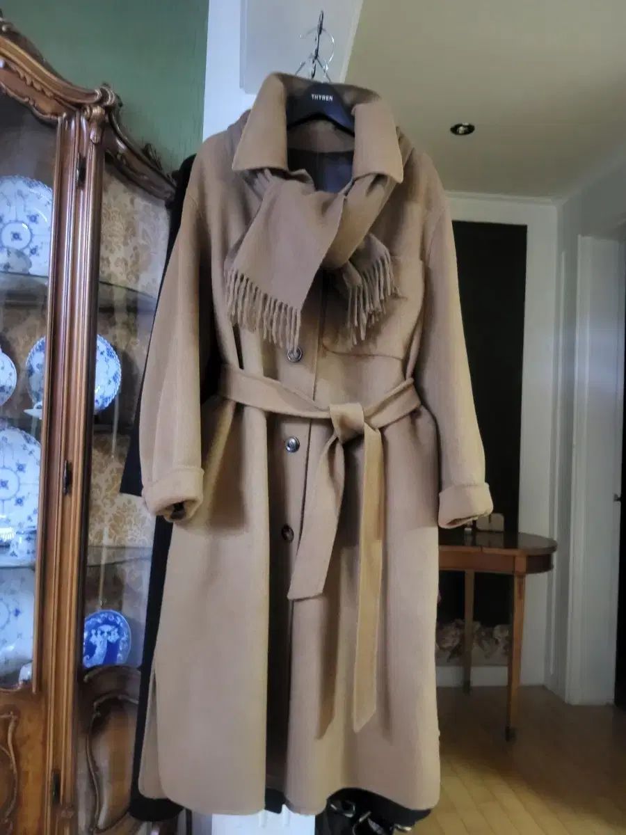 キャメル ウール カシミア ロングコート