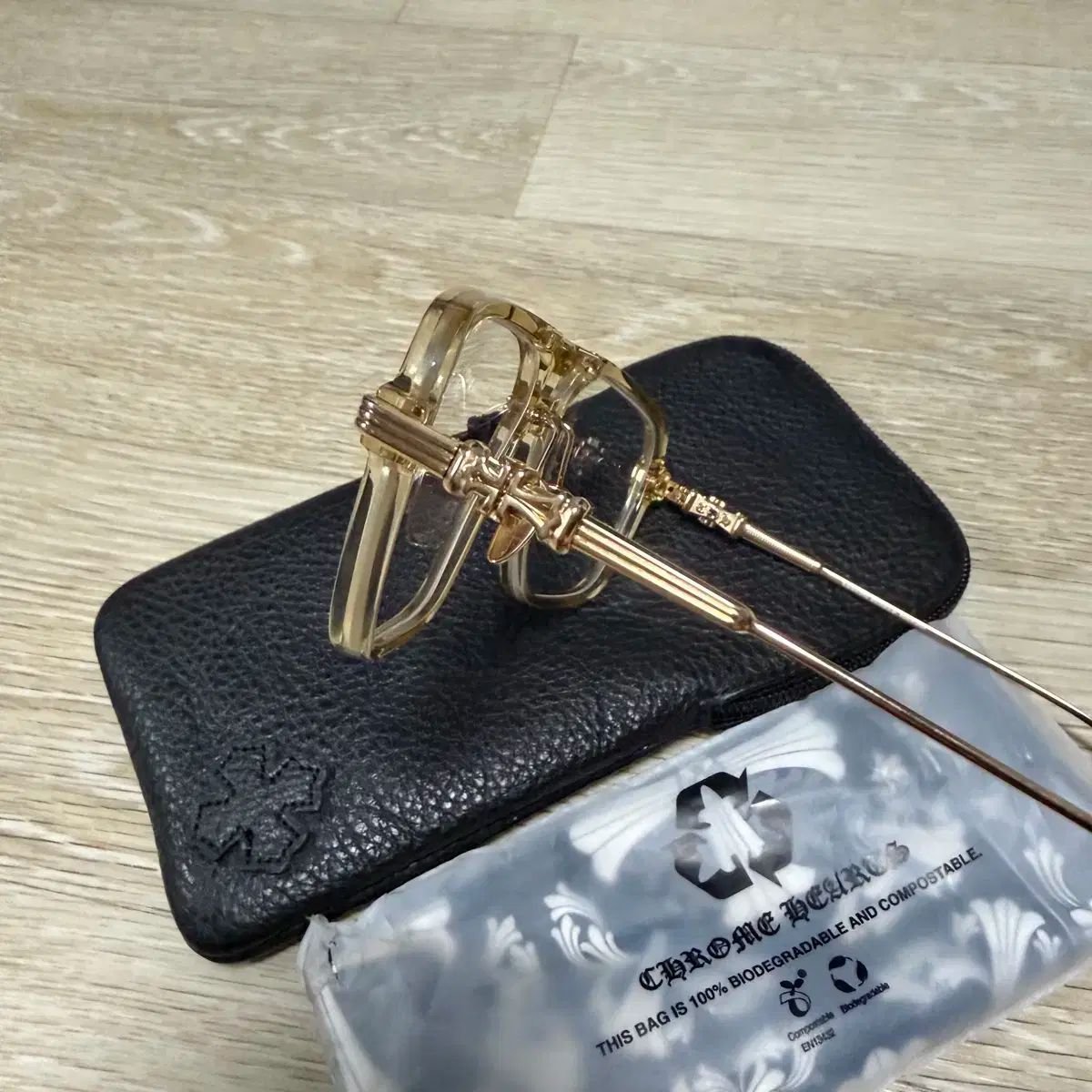  S 級 57 mm CHROME HEARTS クロムハーツ イニット fruity mellow GOLD ツーブリッジ ボーイング メガネ サングラス 小物