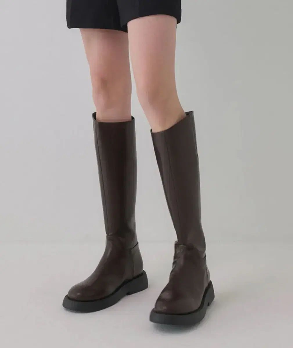 SALT AND ソルトアンドチョコレート ラウンドトゥ ベーシック フラット ロングブーツ 250