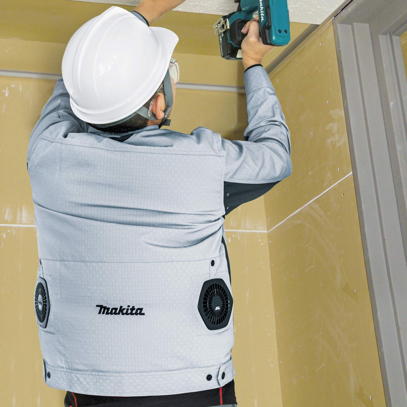 マキタ Makita 充電式ファンジャケットLサイズ 立ち襟 白 L