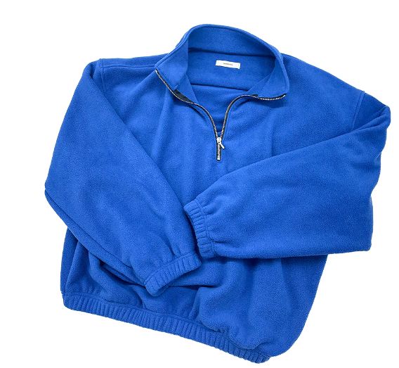 芸術的な 2 Nonnod ハーフ ジップ フリース ブルー 【直営店最安値】