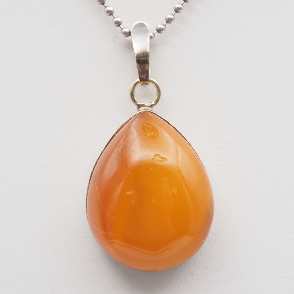 H 842 琥珀 コハク アンバー 875刻印 ペンダント トップ デザイン シルバー チャーム ヘッド ヴィンテージ