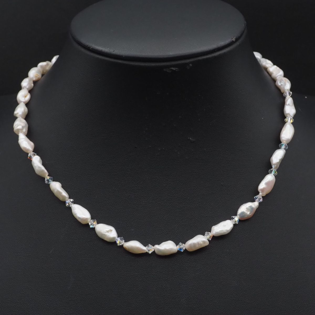 H123 淡水真珠 パール STERLING刻印 ネックレス デザイン シルバー 6月