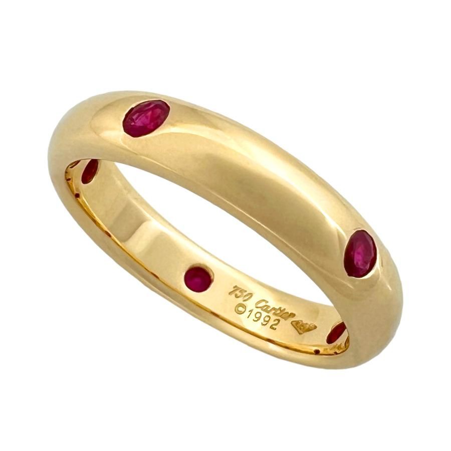 CARTIER カルティエ リング ステラ ルビー 750 K 18 YG イエローゴールド 50 指輪
