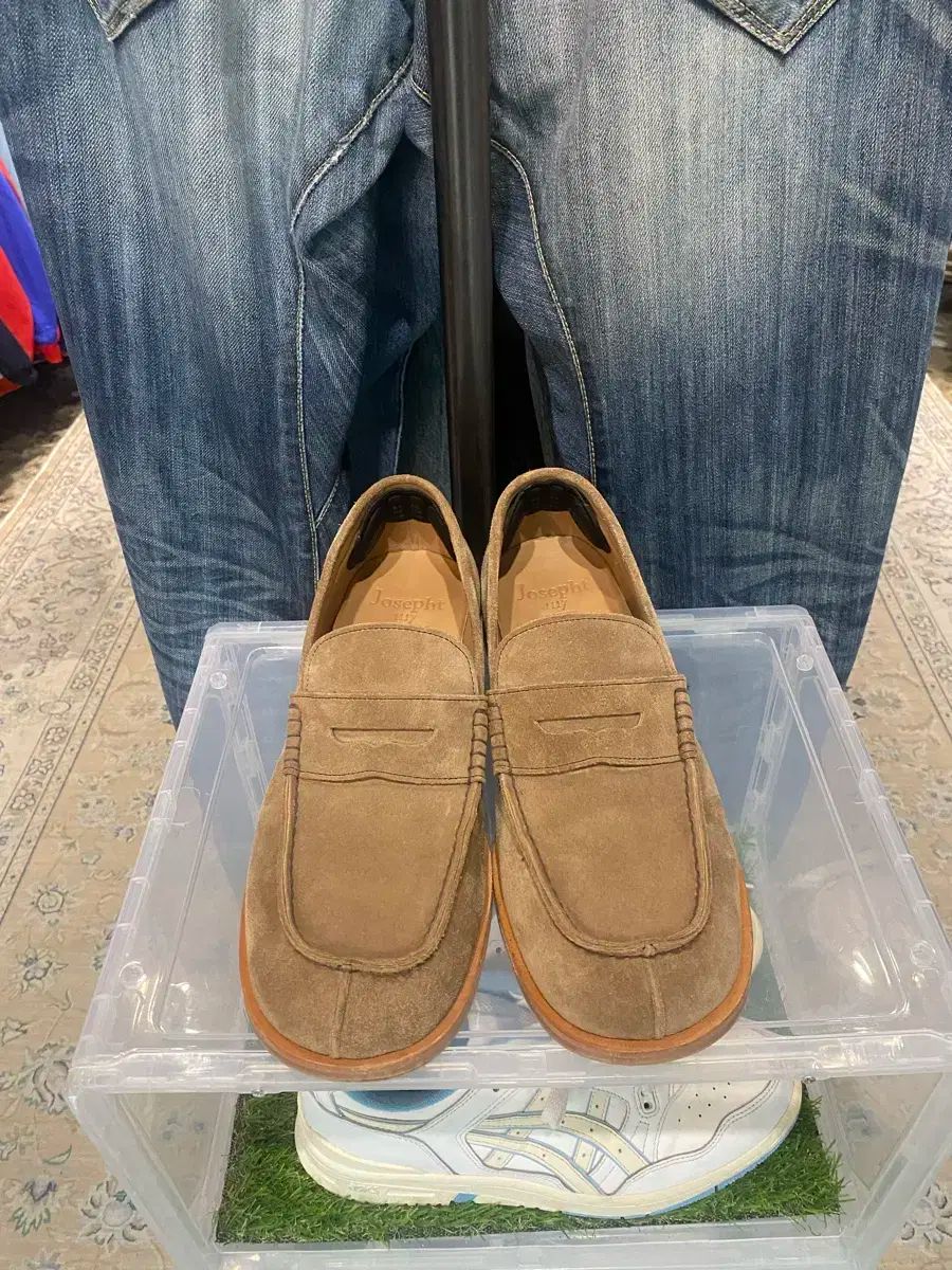 JOSEPHT 송아지 スウェード ローファー