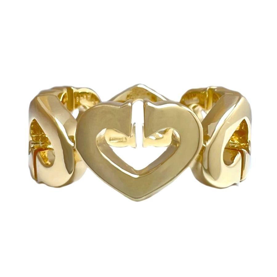 CARTIER カルティエ リング Cハート 9.5号 750 K18 YG イエローゴールド 50 指輪