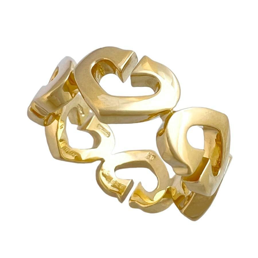 CARTIER カルティエ リング Cハート 9.5号 750 K 18 YG イエローゴールド 50 指輪