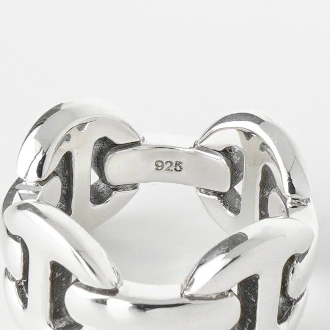 ホーセンブース　シルバー925チェーンリング　19号 ホーセンブース QUAD LINK シルバー925 指輪 リング サイズ9 / 19号